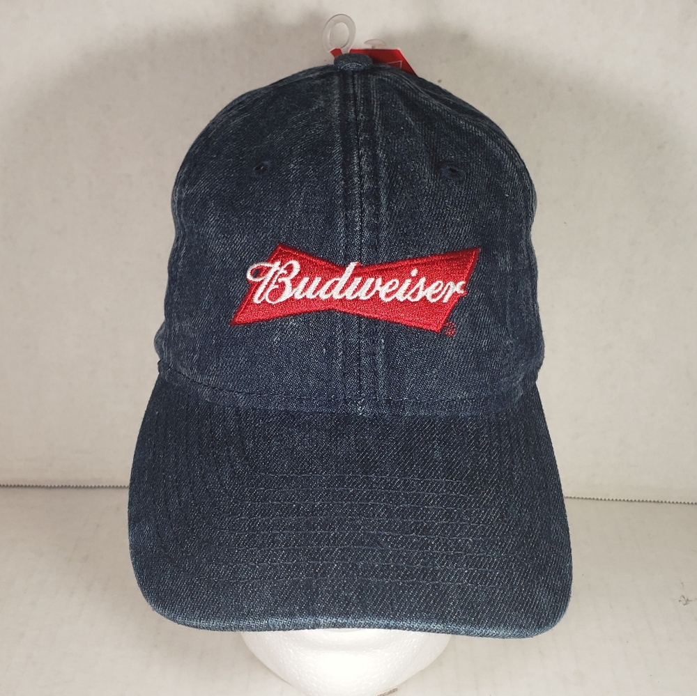 NWT Unisex Budweiser Blue Jean Adjustable Cap - Picture 1 of 5